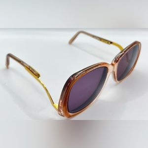Vintage Tracy Brown Oval Sunglasses Frames Only